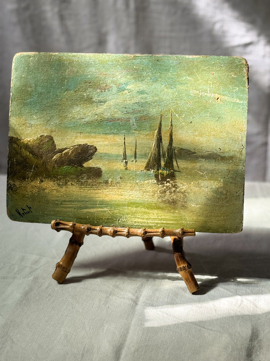 Antique French Oil on Board