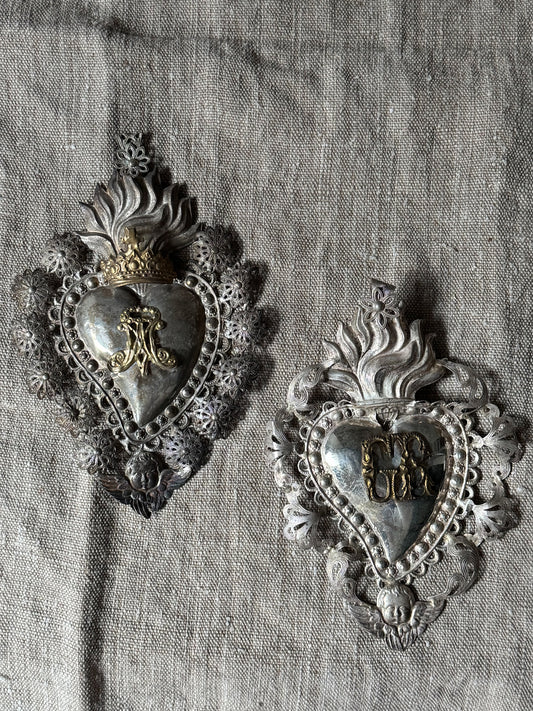 Antique sacred heart ex voto