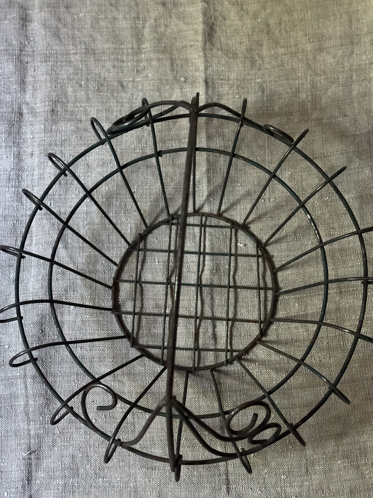 French wire planter basket
