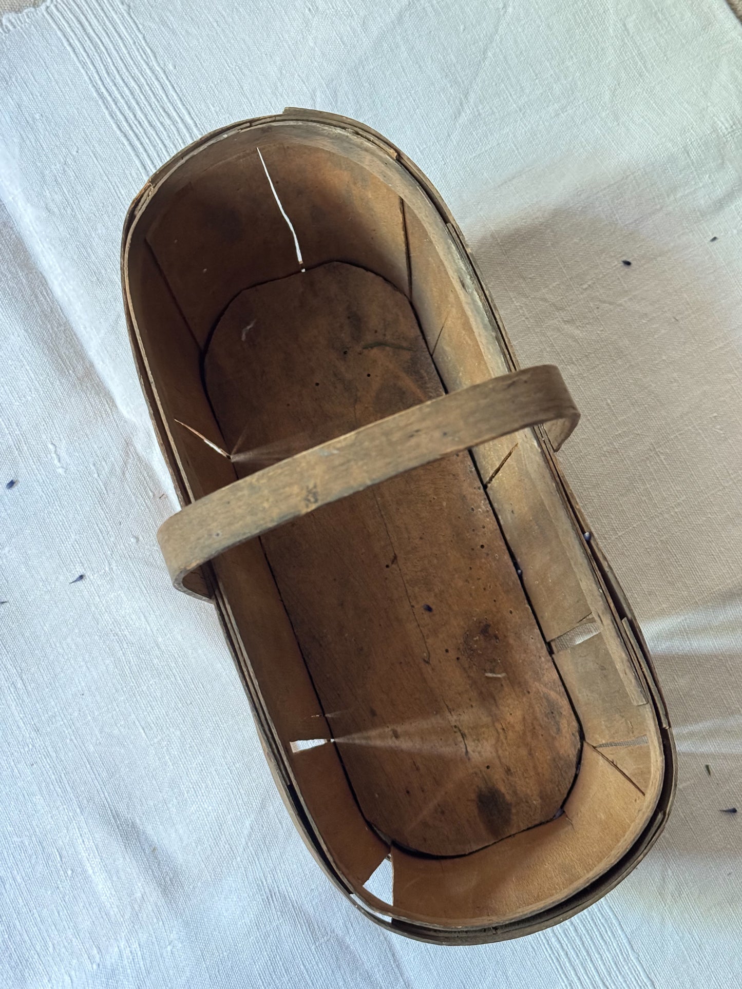 Antique French Bent Wood Berry Basket