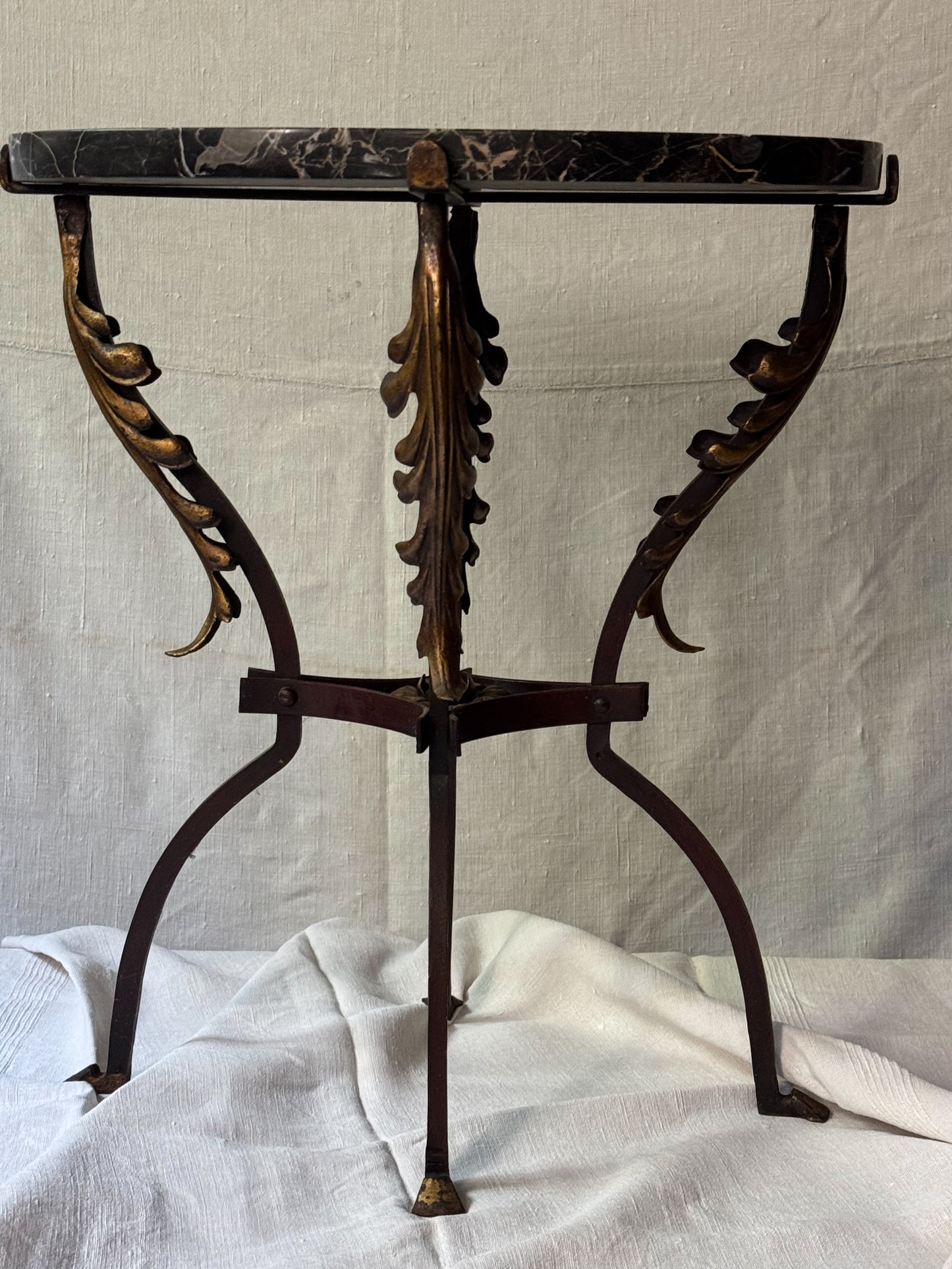 Vintage Marble Top Pedestal Table