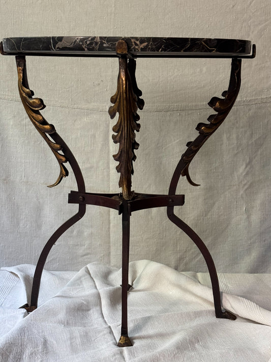Vintage Marble Top Pedestal Table