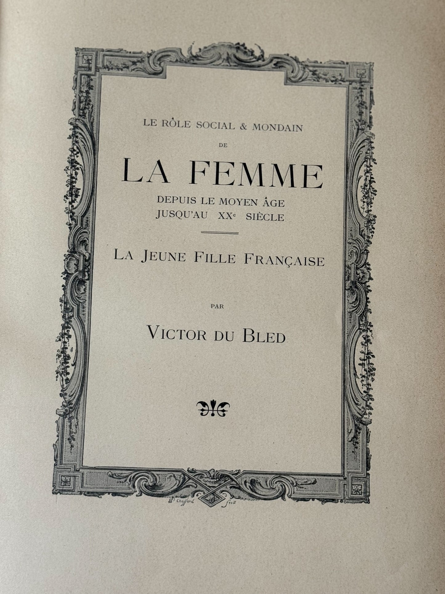 Antique French Art Nouveau Book “La Femme”