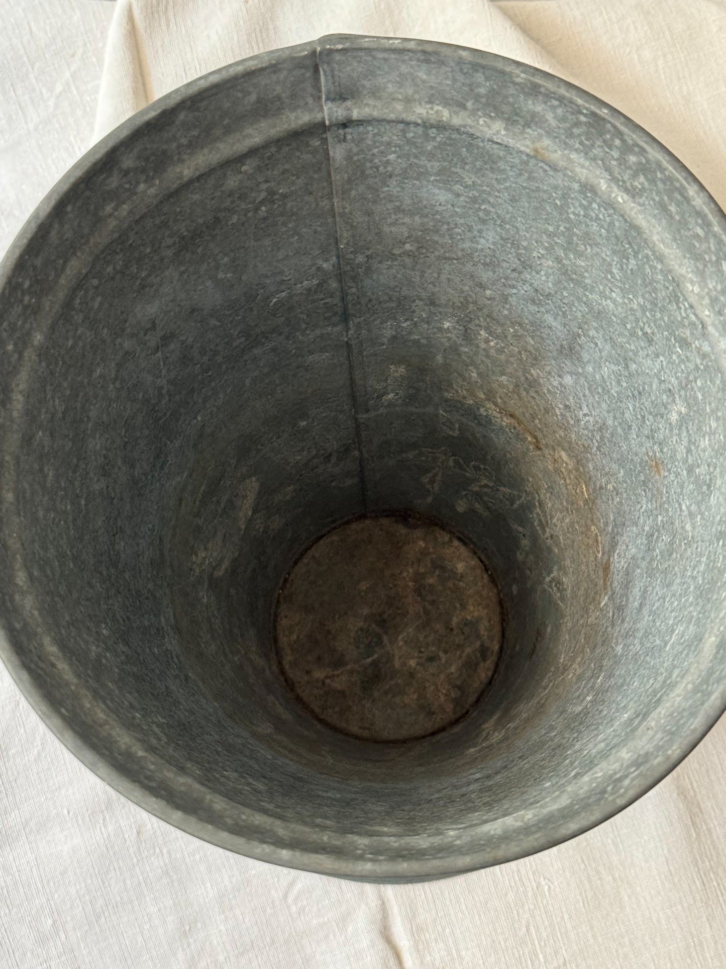 French Galvanized Florist Vase