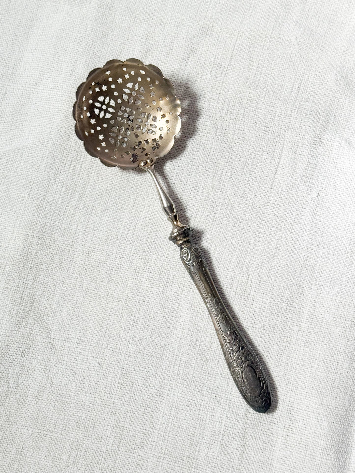 French Silver-Plate Sugar Spoon