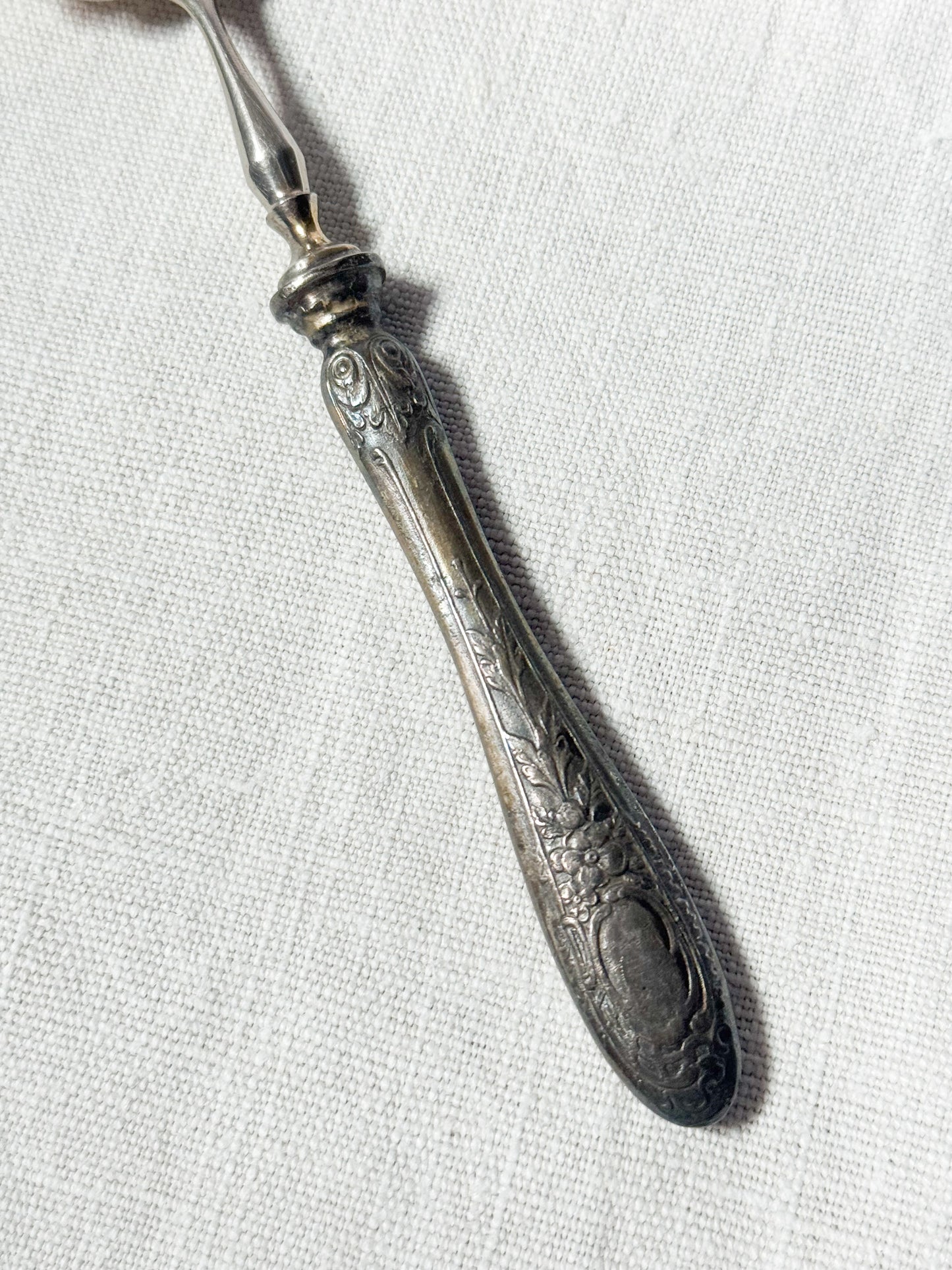 French Silver-Plate Sugar Spoon