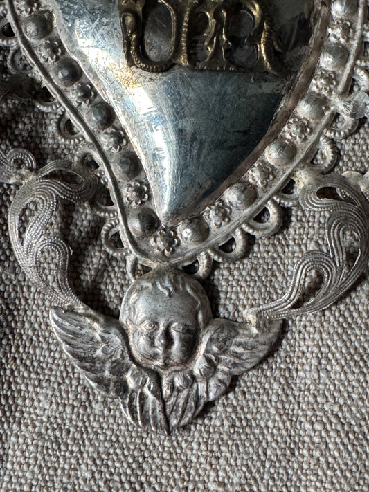Antique sacred heart ex voto